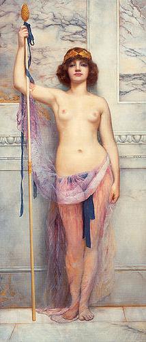 John William Godward A Priestess France oil painting art